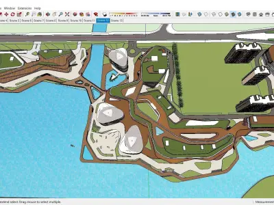 Sketchup Commercial Complex P6 3D model