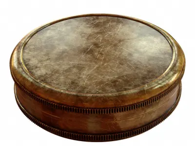 Vintage Brass Compass  3D model with PBR textures 3D model