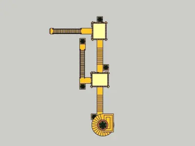 Temple 5 - Tree Temple Low-poly 3D model