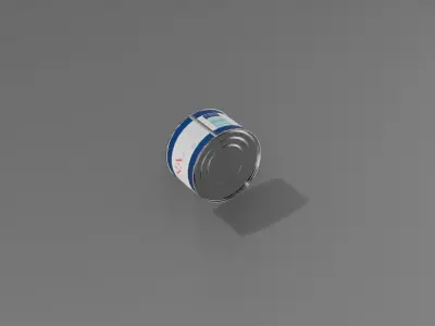 Realistic 3D Tuna Can Model  Free low-poly 3D model