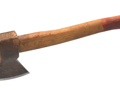 Low Poly Old Axe PBR-model Low-poly 3D model
