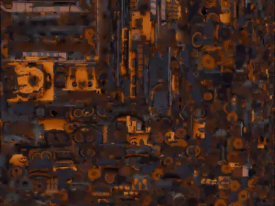 Halloween JackOLantern Tank 3D Model Weathered War Machine Low-poly 3D model