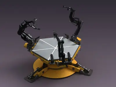 Mechanical Console Technical Chair Future Service Station  3D model purchase