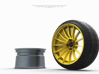 Enkei RS05RR automotive -RIM ONLY- 3D model  - WebGl Ready - 3D model