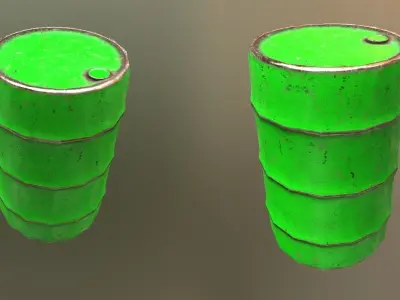 Barrel barrels Free low-poly 3D model