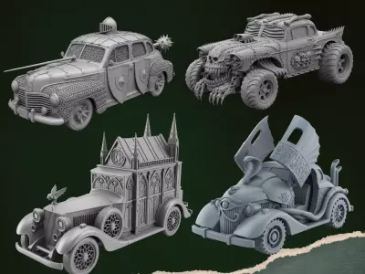 Fantasy Vehicle Collection 3D print model