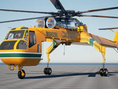 Carrier Helicopter - Unreal Engine Project Low-poly 3D model