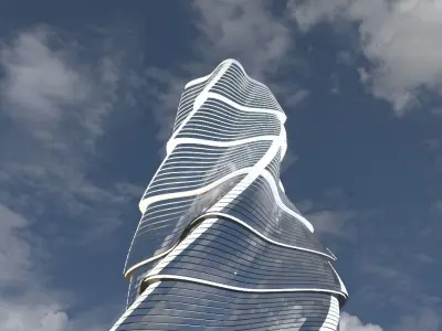 Skyscraper twisted 3D model purchase