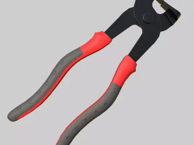 Tile Nippers Low-poly 3D model