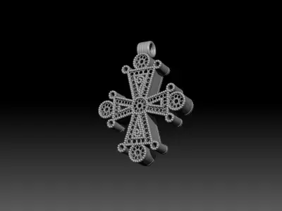 Filigree cross 3D print model