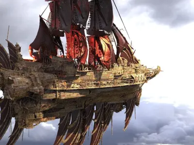 Baroque Air ship 3D model