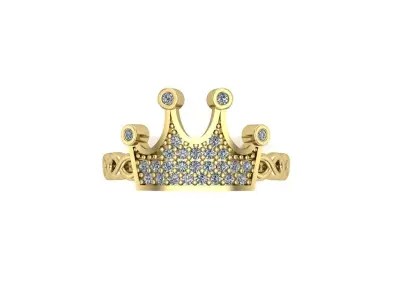 Crown Ring  3D print model 3D print model