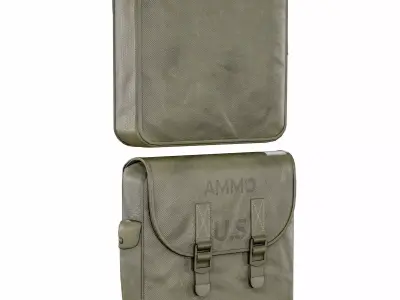 Small Ammo And Medic Bags  Low-poly 3D model