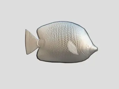 Millet Butterflyfish Low-poly 3D model