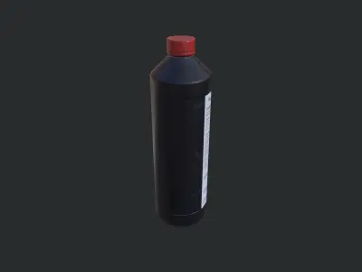 Round Bottle Low-poly 3D model