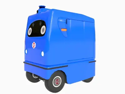 Japanese delivery robot Deliro 3D model