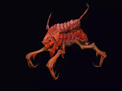 Baby Insect  Low Low-poly 3D model