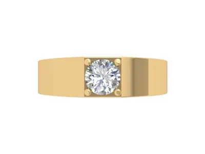 Solitaire Engagement Ring 3D print model 53