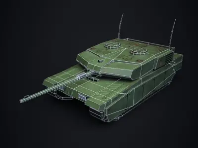 3D Altay Tank Free low-poly 3D model