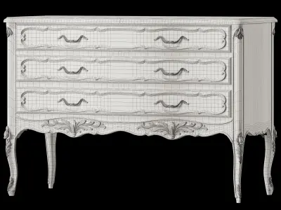 frenchbedroomcompany provencal nightstand and dresser 3D model