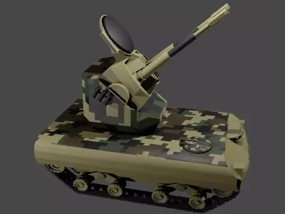 anti-aircraft  tank  antidrones  air defense missile defense 3D model