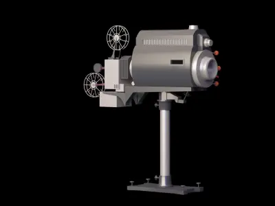 movie projector Low-poly 3D model