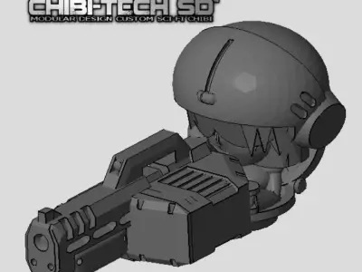 CHIBI-TECH SD - SHERI MK IV HATCH GUNNER 3D print model