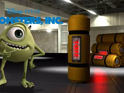 Monster Inc Energy tank Low-poly 3D model