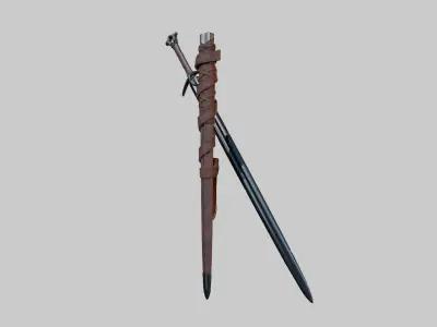Old Sword Low-poly 3D model buy