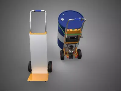ELECTRIC HANDTRUCK HAND TRUCK CART TROLLEY DOLLY OIL DRUM BARREL 3D model
