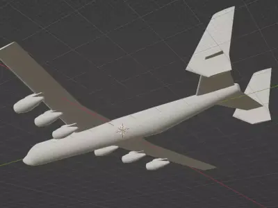 Fictional Heavy Cargo Aircraft An-225 Inspired series 3D model 3D model