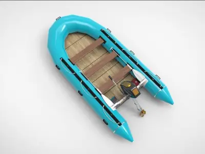 River rubber boat  3D model