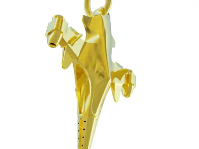 Sukhoi Su-35S Fighter jet gold pendant 3D print models 3D print model