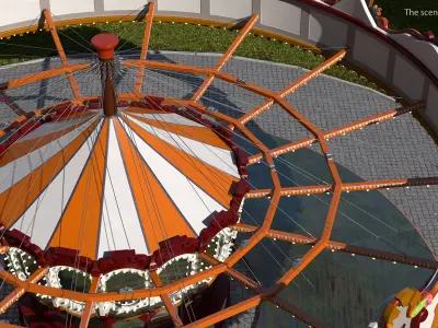 Deserted Park Carousel 3D model