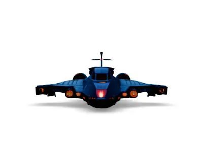 Scifi Dropship Versatile Spacecraft Model Low-poly 3D model
