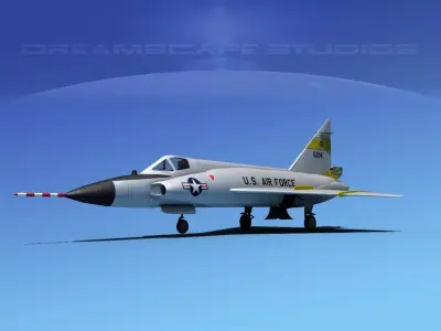 Convair F-102 Delta Dagger V02 USAF 3D model