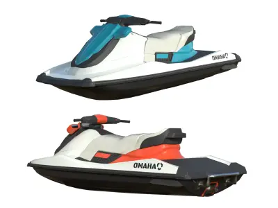 Generic Jet Ski Low-poly 3D model