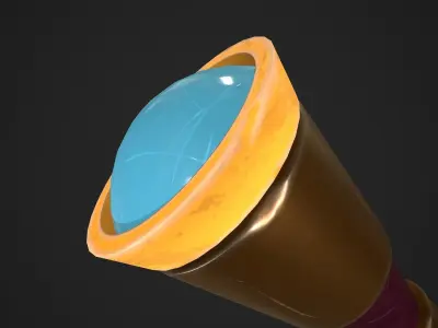 Stylized Spyglass Low-poly 3D model
