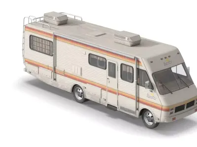 Breaking Bad RV Fleetwood Bounder 1986 Rigged for Maya 3D model