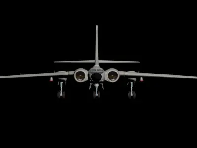H6K Bomber Low-poly 3D model