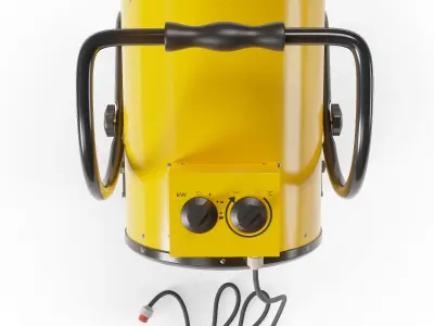 Electric Industrial Space Heater Workshop Warmer Air Heater Low-poly 3D model