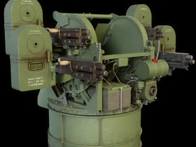M45 Quadmount Low-poly 3D model