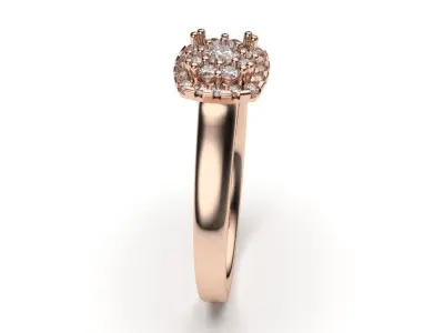 solitaire with ring sizes  8 part S56 3D print model