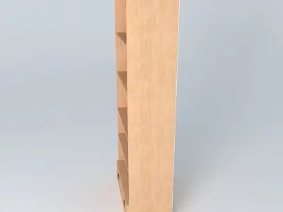 Indiana red pine shelf 3D model