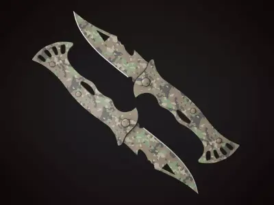 Knife 3 C Low-poly 3D model