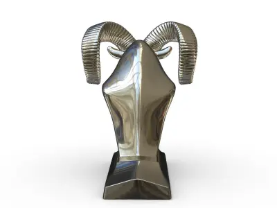ram logo 3D model by 3dlogoman