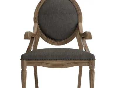 Madison park wood armchair Low-poly 3D model