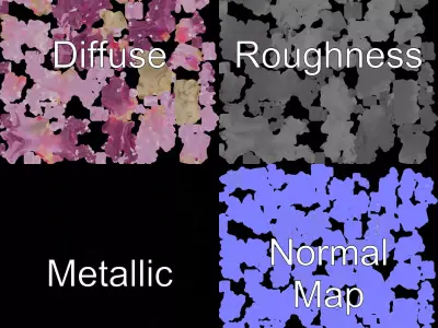 Vibrant Coral Reef model pack Low-poly 3D model