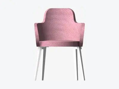 Furniture - Chair - Contemporary - Right - High - Back Low-poly 3D model