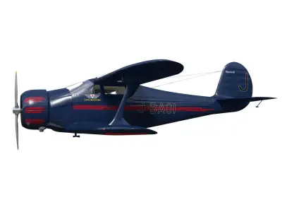 Beechcraft Model C17E Staggerwing 3D model